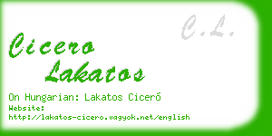 cicero lakatos business card